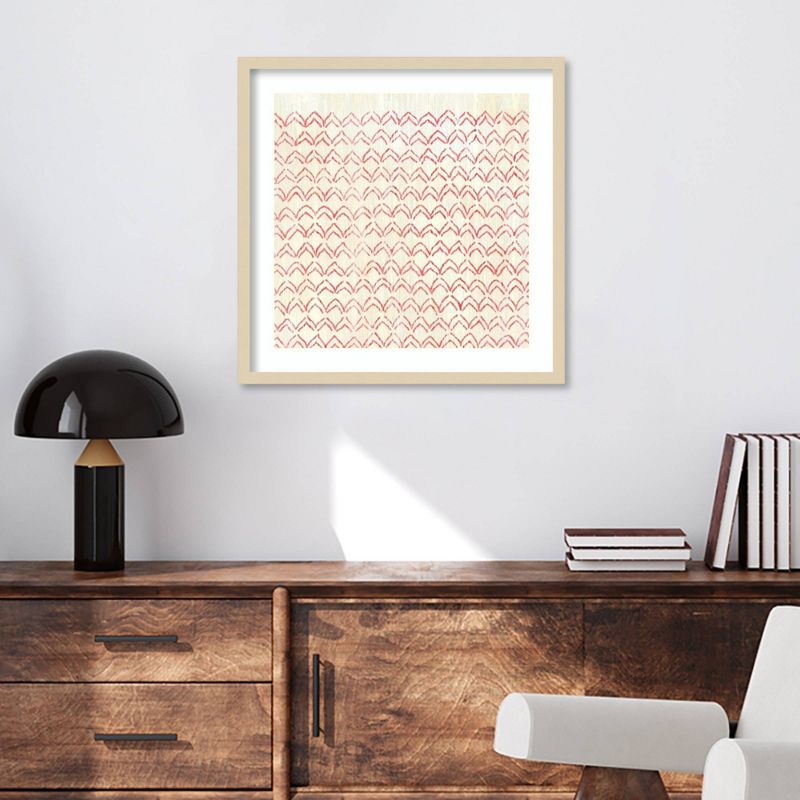 25&#34; x 25&#34; Weathered Patterns in Red VI by June Erica Vess Wood Framed Wall Art Print - Amanti Art, 6 of 11
