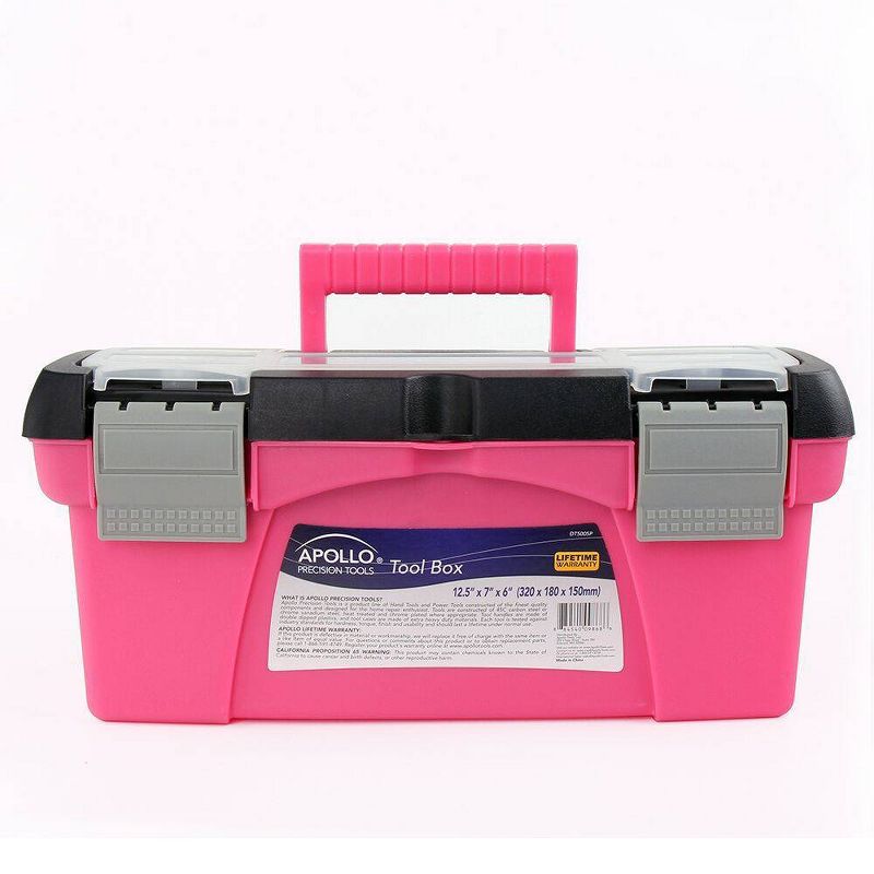 Apollo Tools 3pc DT5005P Tool Box Pink, 4 of 7