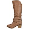 Journee Collection Womens Late Wide Width and Wide Width Wide Calf Stacked Heel Mid Calf Boots - 2 of 4