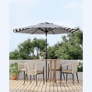 9FT Outdoor Patio Umbrella, Outdoor Table Umbrella, With Push Button Tilt and Crank, 8 Sturdy Ribs UV Protection Waterproof for Garden - 1 of 4