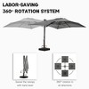CASAINC 10 x 13 ft Cantilever Umbrella Square Patio Umbrella Outdoor With Base - 4 of 4