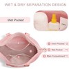 18x14x8 Personal Item Bag with Wet Pocket & Toiletry Bag, Travel Duffe - 3 of 4