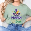 Simply Sage Market Women's Mardi Gras Mask Sparkle Short Sleeve Graphic Tee - 2 of 4