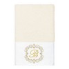 Linum Home Textiles 100% Turkish Cotton MONICA Gold Thread 3PC Embellished Towel Set - 3 of 4