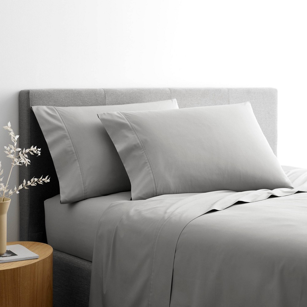 Photos - Bed Linen Martex Full Clean Essentials Solid Sheet Set Gray  