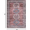 Vintage Area Rug Small Entryway Rug Indoor Non-Slip Doormat Washable Stain Resistant Floor Carpet Boho Accent Rug - 2 of 4