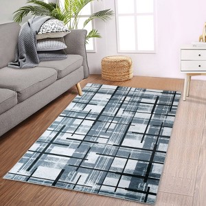 Modern Geometric Area Rug Non-Slip Stain-Resistant Accent Area Rugs - 1 of 4