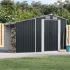 vidaXL Garden shed Metal Outdoor Storage Anthracite - Galvanized Steel Tool shed for Patio, Backyard, or Garden with Ventilation and sloped roof - 2 of 4