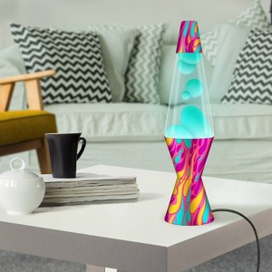 LAVA 14.5" Modern Pink Swirl Novelty Table Lamp: Modern Style Electric Novelty Table Lamp for All Ages, No Assembly Required - 1 of 4