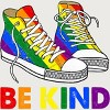 Adult Design By Humans Be Kind Sneakers LGBTQIA PrideBy Legato Tendo T-Shirt - 2 of 2