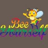 Adult Design By Humans Bee Yourself Rainbow Pride By AmusingDesignCo Racerback Tank Top - 2 of 2