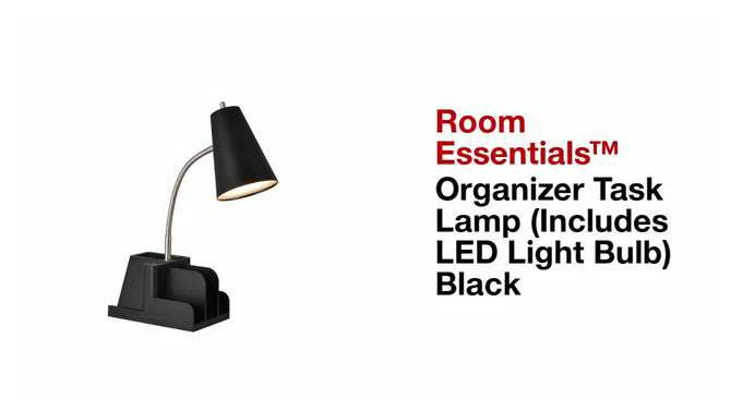 Organizer Task Lamp (Includes LED Light Bulb) - Room Essentials™, 2 of 8, play video