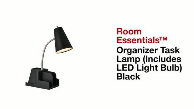 Organizer Task Lamp (Includes LED Light Bulb) - Room Essentials™, 2 of 9, play video