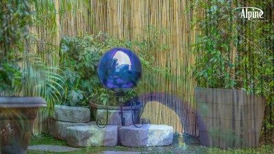 10" Electric Purple Blown Glass Gazing Globe