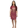 Harry Potter Women's Foil Print Hogwart Houses Raglan Nightgown Pajama - 2 of 4