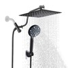Cobbe Adjustable 10" High Pressure Dual Shower Head with 9-Spray Handheld Shower - 3 of 4