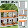 Metal Chicken Nesting Boxes, Two-Tier Chicken Egg Laying Box with 6 Compartments Large Vented Holes Chicken Coop - 4 of 4