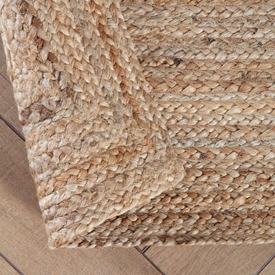 Kerala Natural Jute 8' x 10' Handmade Braided Rug