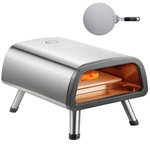 VEVOR 12" Electric Pizza Oven Countertop, Stainless Steel Pizza Maker Machine with Pizza Stone and Spatula, Heats up to 850°F - 1 of 4