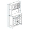 Maliang storage cabinet with glass doors and unique bell handle - 3 of 4