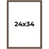PosterPalooza | Elegant Brown Picture Frame - UV Acrylic, Foam Board Backing, Hanging Hardware - 2 of 4