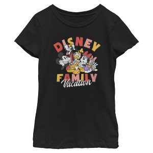 Girls Mickey & Friends Family Vacation T Shirt - 1 of 4