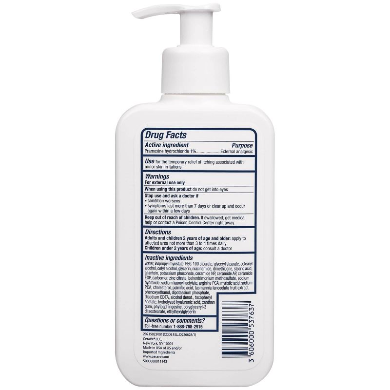 CeraVe Itch Relief Moisturizing Lotion for Dry and Itchy Skin Unscented - 8 fl oz, 3 of 14