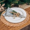 Aoibox Round Woven Placemats Set of 6,Handmade Natural Wicker Placemats for Holiday Wedding Home,Slip Heat Resistant Rattan Chargers for Dinner Plates - 3 of 4