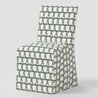 Kay Slipcovered Dining Chair in Dainty Bows Emerald - Threshold™