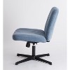 DOMETOUR Cross-Legged Chair Armless Swivel Home Office Chair No Wheels - 4 of 4