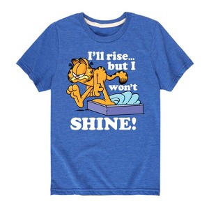 Boys' - Garfield - Rise But Won't Shine Short Sleeve Graphic T-Shirt - 1 of 4