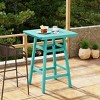 WestinTrends Malibu 30" All Weather HDPE Outdoor Patio Square Counter Height Bistro Table with Umbrella Hole - 2 of 4