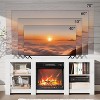 VINGLI Fireplace TV Stand for up to 70 inch TVs, Farmhouse Entertainment Center with Electric Fireplace Heater & Adjustable Shelves - 3 of 4