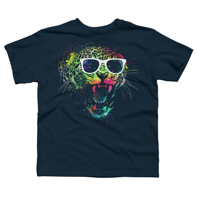 Boy's Design By Humans Technicolor Jaguar By clingcling T-Shirt