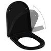 vidaXL Soft-close Toilet Seat with Quick-release Design Black - 2 of 4