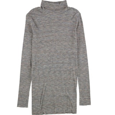 Free People Womens Stonecold Turtleneck Pullover Blouse, Off-White, Small