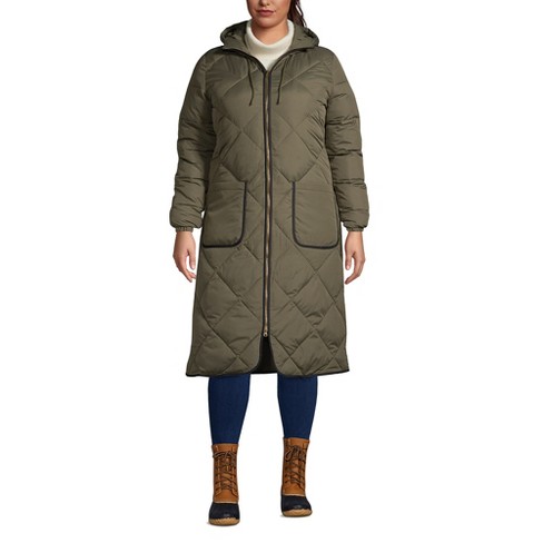 Lands' End Women's Plus Size Insulated Quilted Primaloft Thermoplume Maxi Winter  Coat - 3x - Forest Moss : Target