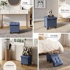 StorageBud Storage Ottoman for Bedroom End of Bed, Faux Leather Storage Bench, Large Storage Ottoman Bench, Entryway Bench with Storage - 3 of 4