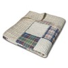 50"x60" Oxford Throw Blanket - Greenland Home Fashions: Cotton Woven, Check Pattern, All Ages - 3 of 3