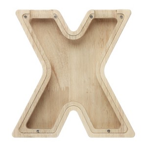 Unique Bargains Wooden Alphabet Money Saving Box Party Decorative Bank - 1 of 4