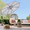 Best Choice Products 10ft Solar LED Lighted Striped Patio Umbrella w/ Crank, Tilt, Push Button, 6 Ribs - 2 of 4