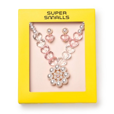 Super Smalls Pink Necklace and Earrings Set