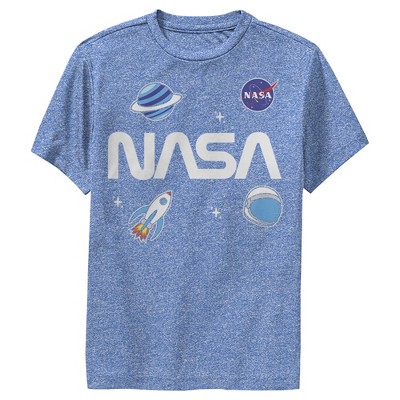 Boy's Nasa Logo Space Emoji Performance Tee : Target