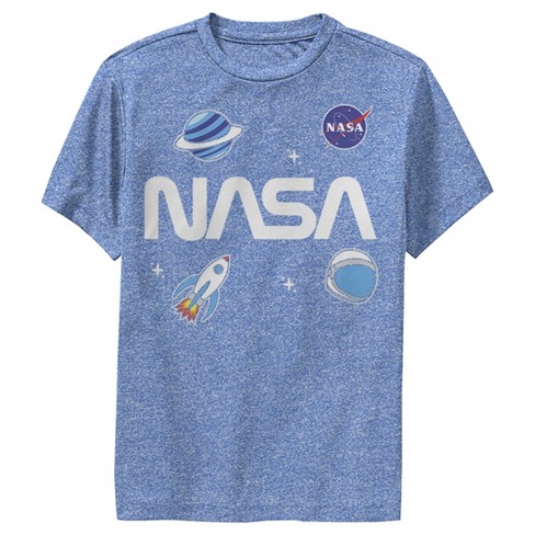 Boy s Nasa Logo Space Emoji Performance Tee Target