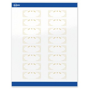 Avery Labels, 1" x 2-5/8", Gold-White Christmas Trees, Glossy, 160 - 1 of 4