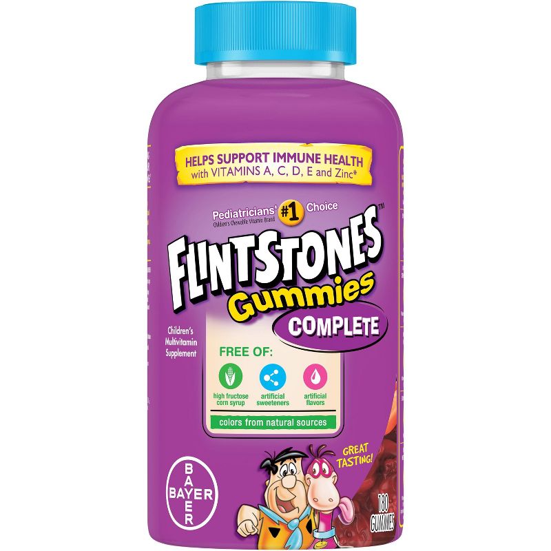 The Flintstones Kids' Complete Multivitamin Gummies - Mixed Fruit, 1 of 8