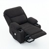 Remote Power Lift Heated Massage Recliner Chair for Seniors,37.4"W Corduroy Sofa with Cup Holder & Side Pockets for Living Room-Baofuwish - 3 of 4