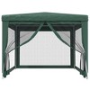 vidaXL Outdoor Party Tent with Mesh Sidewalls and UV-Resistant Green HDPE Roof, Heavy-Duty Iron Frame, 9.8' x 13.1 - 3 of 4