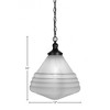 Toltec Lighting Juno 1 - Light Pendant in  Matte Black with 14" White Marble Shade - 2 of 2