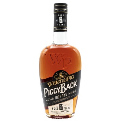 WhistlePig PiggyBack 6yr Rye Whiskey - 750ml Bottle